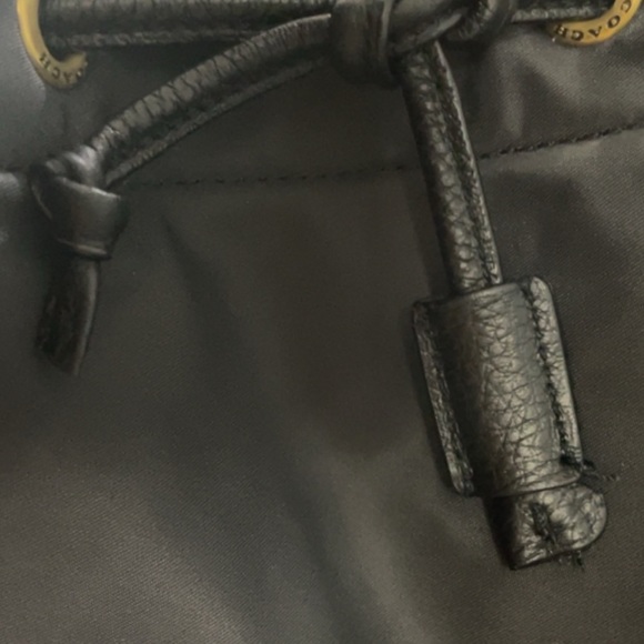 COACH Cargo Backpack Vintage Rose Print Interior Nylon & Leather Black AUTHENTIC - Picture 16 of 16